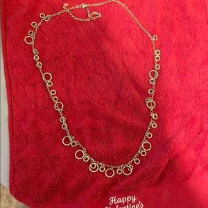 Gold tone adjustable necklace